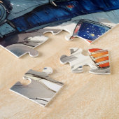 Schattige astronaut kat legpuzzel (Zijkant)