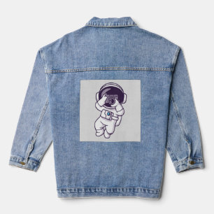Schattige astronaut Persoonlijke denim Jacket