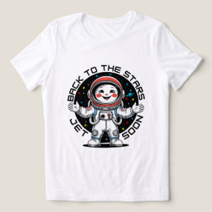 Schattige astronaut terug naar de sterren ontwerp Tri-Blend shirt