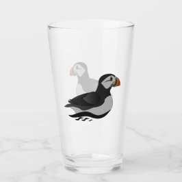 Schattige Atlantische Puffin Swimming Cartoon Glas