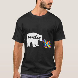 Schattige Au-bewustzijn tante beer familie autisti T-shirt
