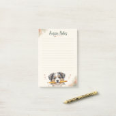 Schattige Australian Shepherd Aussie Notities Post-it® Notes (Op bureau)