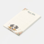Schattige Australian Shepherd Aussie Notities Post-it® Notes (Schuin)