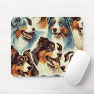 Schattige Australian Shepherd Naadloos Muismat