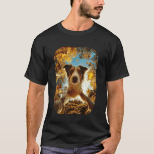 Schattige Australische Herdershond Selfie Herfstbl T-shirt