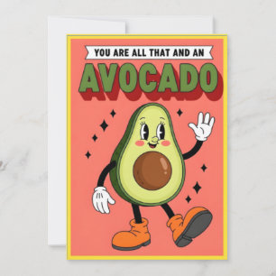 Schattige Avocado Grappige Pun Jij Bent Alles En M Bedankkaart