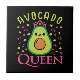Schattige Avocado Koningin met Hart Keto Meisje Ko Tegeltje