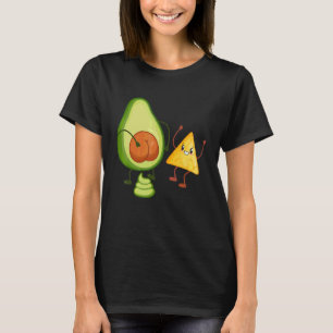 Schattige Avocado Kont Poepend Guacamole Met Torti T-shirt