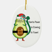 Schattige avocado paar Ornament,  Keramisch Ornament (Voorkant)