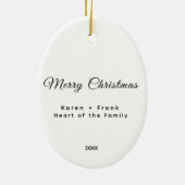 Schattige avocado paar Ornament,  Keramisch Ornament (Achterkant)