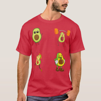 schattige avocado sticker packsvegan avocadoholica t-shirt