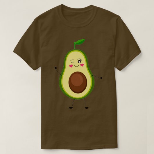 schattige avocado-sticker t-shirt (Design voorkant)