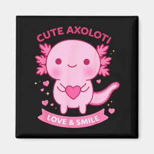 Schattige Axolotl Liefde & Glimlach Kawaii Har Magneet