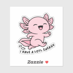 Schattige Axolotl Lotl Energie Grappige Sticker