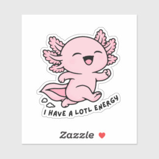 Schattige Axolotl Lotl Energie Grappige Sticker