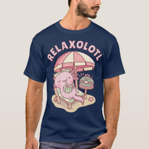 Schattige Axolotl Ontspan Veel Pun Funny T-shirt