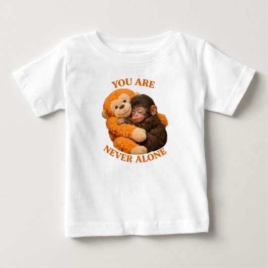Schattige baby aap Punch met knuffel aap - (Voorkant)