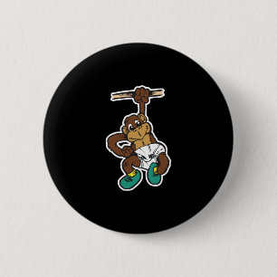 schattige baby aap ronde button 5,7 cm