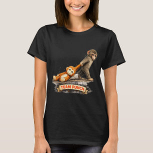 Schattige baby aap stomp dierentuin japan ontwerp t-shirt