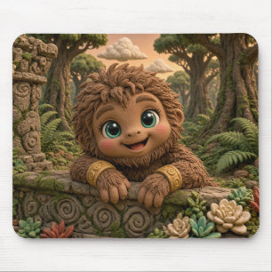 Schattige baby Bigfoot, mythisch Muismat