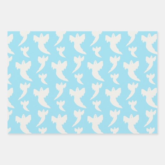 Schattige Baby Blauw Ghost Bat Wrapping Paper Set  (Voorkant 2)