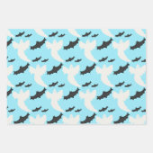Schattige Baby Blauw Ghost Bat Wrapping Paper Set  (Voorkant)