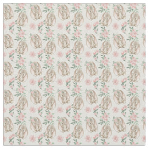 Schattige Baby Bunnies Fabric Stof