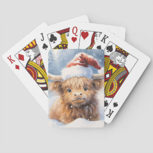 Schattige Baby Christmas Heifer Pokerkaarten