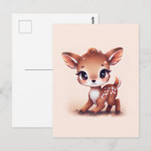 Schattige Baby Deer Briefkaart (Voorkant / Achterkant)
