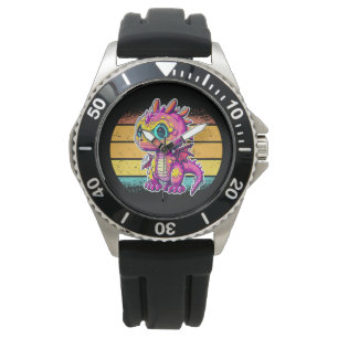 Schattige Baby-dinosaurus   Jurassic Joy Horloge
