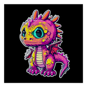 Schattige Baby-dinosaurus   Jurassic Joy Perfect Poster