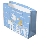 schattige baby douche groot cadeauzakje (Achterkant Gekanteld)