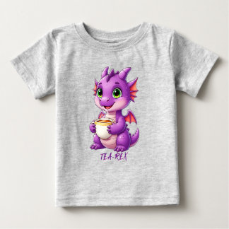 Schattige Baby Draak met Theekopje Kawaii