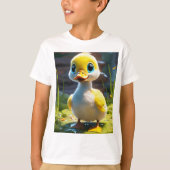 Schattige Baby Duck Gedrukte Kinderen T-shirt (Voorkant)