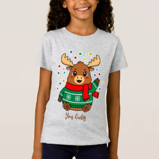 Schattige baby eland hallo t-shirt