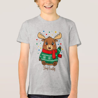 Schattige baby eland hallo Tri-Blend shirt