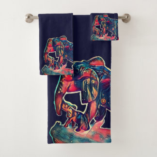 schattige baby en slijmvliesolifant  bad handdoek