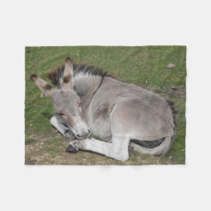 Schattige Baby ezelveulen Fleece Deken