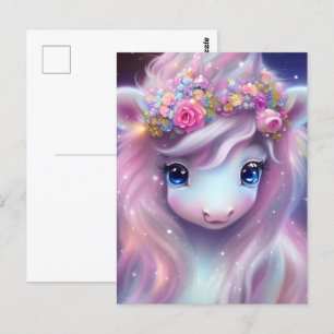 Schattige Baby Fantasy Eenhoorn Briefkaart