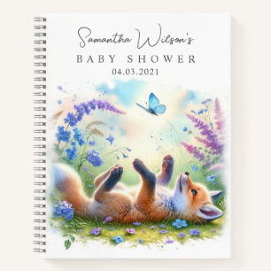 Schattige Baby Fox Baby shower gastenboek Notitieboek