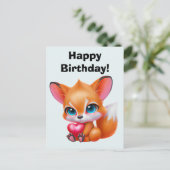 Schattige Baby Fox Briefkaart (Staand voorkant)