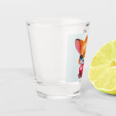 Schattige Baby Fox Shot Glas (Links)