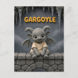 Schattige Baby Gargoyle, Mythisch Briefkaart