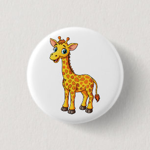 Schattige Baby Giraffe Cartoon-35281 Ronde Button 3,2 Cm