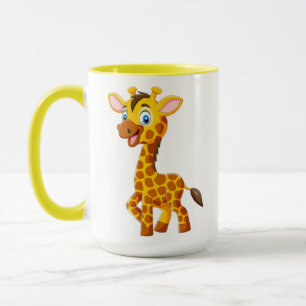 Schattige baby-giraffe glimlachend cartoon-35280 mok