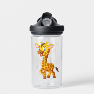 Schattige baby-giraffe glimlachende cartoon-35280 waterfles