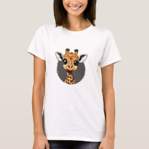 Schattige Baby Giraffe Illustratie T-shirt