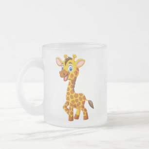 Schattige baby-giraffe lachende cartoon-35280 matglas koffiemok
