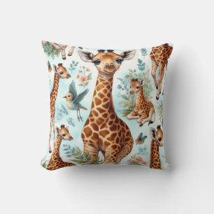 Schattige Baby Giraffe Patroon Kussen