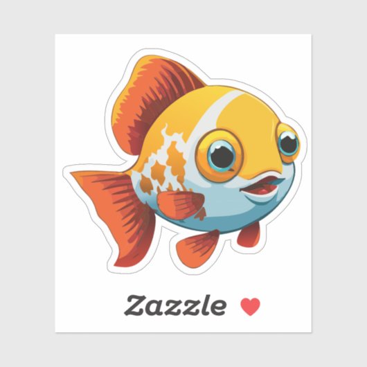 Schattige Baby Goudvis Cartoon Karakter Sticker (Vel)